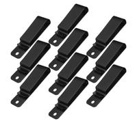 TOPPERFUN Clip Métallique pour Ceinture 10pcs en Fer Noir Trou Unique, pour Porte-clés et Étuis, Accessoire Pratique pour Fixation de Pochettes
