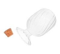 TOPPERFUN Cloche Porte-Allumettes en Verre Transparent Couvercle Hermétique Bocal Décoratif en Spirale Moyen Format Rangement pour Allumettes et Petits Objets Accessoire Déco pour