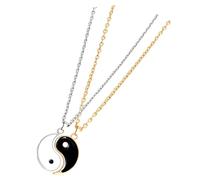 TOPPERFUN Collier Couple Inoxydable Yin Yang Tai Chi Pendentif Assorti Pour Amoureux Design Unique Symbolisant Amour Et Amitié Et Sûr Pour Hommes Et Femmes