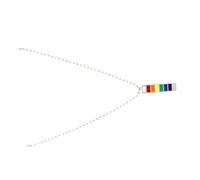 TOPPERFUN Collier Pendentif Arc-en-Ciel pour Gays et Lesbiennes Pendentif Suspendu Coloré Matériau Solide Chaîne Chic Accessoire de Fête Taille Unique