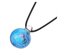 TOPPERFUN Collier Pendentif Boule Spatial Pour Femme, Résine Légère, Chaîne Clavicule Délicate, Style Galactique, Accessoire Mode Univers, Motif Planète, Longueur Adaptée