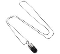 TOPPERFUN Collier Pendentif Capsule Pilulier Acier Inoxydable avec Chaîne Perles Bijou Cadeau Fête des Mères Élégant et Fonctionnel