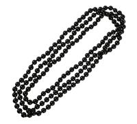 TOPPERFUN Collier Pendentif en Grosses Perles Noir, Lot de 2 Sautoirs Longs 142 Cm, Chaîne de Pulls Polyvalente, Bijoux Femme, Accessoire Mode Quotidien Fêtes