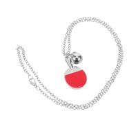 TOPPERFUN Collier Pendentif Mini Raquette de Ping-pong et Balle en Métal Léger, Collier Ras du Cou Sportif pour Femmes, Bijou Tennis de Table Décontracté Quotidien