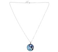TOPPERFUN Collier Pendentif Yin Yang Tai Chi en Alliage Argenté Chaîne Clavicule Élégante Bijou Unisexe pour Femme et Homme Accessoire Polyvalent pour Bureau Fêtes et Voyages