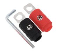 TOPPERFUN Connecteurs à Sertir en Laiton pour Câbles Électriques, Extrémités Thermorétractables, Bornes Annulaires pour Autoradio et Enceintes de Voiture, Kit 2 Pièces, Utilisation