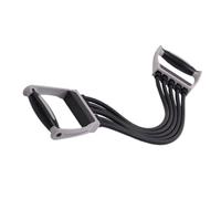 TOPPERFUN Cordon élastique d'exercice pour Poitrine, Bras et épaules, Tube Latex Noir avec poignées ergonomiques, résistance réglable, pour entraînement à Domicile