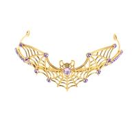 TOPPERFUN Couronne Araignée Halloween Métal avec Strass Diadème Tiare Tête de Reine Adulte Bandeau Toile Araignée pour Fête Gothique Accessoire Cosplay Festival