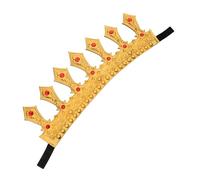 TOPPERFUN Couronne du roi de diamant prince couronne de roi d'anniversaire couronne pour les garçons accessoires de costume du roi des étoiles couronne de roi pour les garçons RP Doré