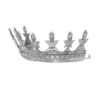 TOPPERFUN Couronne Prince Vintage Argenté pour Costume Noble Accessoire Cheveux Unisexe pour Fête Bal Cosplay et Décoration Royale