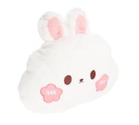 TOPPERFUN Coussin Lombaire Peluche Lapin Doux pour Voiture, Petit Coussin Décoratif Polyvalent 4 Saisons, Oreiller Moelleux Confortable pour Siège Auto, Accessoire Intérieur Mignon Féminin