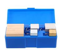 TOPPERFUN Cubes de Densité Métalliques, Cube de Fer, Cuivre, Aluminium et Bois, 4 Matériaux, Blocs Carrés pour Cours de Physique, Étudiants, Activités de Mathématiques