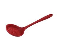 TOPPERFUN Cuillère Passoire Silicone Rouge Ustensile Cuisine Antiadhésif Capacité Importante Pour Marmite Et Hot Pot Écumoire Long Manche Résistante Chaleur Pour Égoutter Soupes Et Huile