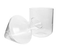 TOPPERFUN Decanteur à Vin Verre Oblique avec Seau à Glace Transparent Design Moderne et Élégant Accessoire pour Maison et Cadeau de Fête