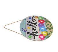 TOPPERFUN Décoration Du Mur De Printemps Accueillir Plaque De Plein Air Devant Entrée Mariage Pour Décorations Pendaison De Crémaillère Porche Hello Spring Decoration Bois