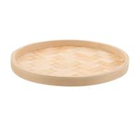 TOPPERFUN Décoration Murale Artisanale en Bambou Tressé Non Peint Plateau Rond 22×22 CM Fait Main Panier Décoratif Suspendu pour Chambre et Salon Accessoire Naturel et Polyvalent de