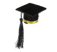 TOPPERFUN docteur chapeau épingle à cheveux Caches capuchons étudiant diplômé ton or pinces à cheveux kawaii pinces à chapeau pour les cheveux pince à cheveux feutre Yellow