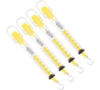 TOPPERFUN Dynamomètre Newton Balance à Ressort Tubulaire 4 Pièces en Plastique pour Mesures Précises de Force Échelle Crochet, Adapté à L'Expérimentation Scientifique