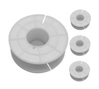 TOPPERFUN Enrouleur de câble vide Bobine de câble Support de rouleau Support de microphone Bobine de rangement de fil électrique Plastique Blanc 4 pièces Séparateur de fil de cuivre Support de