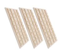 TOPPERFUN Ensemble de 3 Planches en Bois Alphabet Braille avec Points Gravés, Tableau d'Apprentissage Tactile Lettres et Chiffres pour Débutants Aveugles, Outil Pédagogique Portable