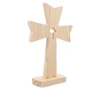 TOPPERFUN Ensemble de 5 Croix en Bois Vintage pour Décoration de Table Intérieure, Design Rustique Spirituel, Dimensions 19,3x14,4x4cm, pour Halloween