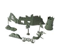 TOPPERFUN Ensemble Modèle De Ruines Militaires Figurines Modèle De Composant Chiffres Des Forces Spéciales Mini-modèle Faux Ver Kit Table à Sable Modèle De Scène Jouet Assemblé Homme