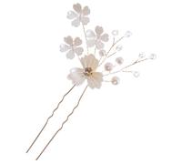 TOPPERFUN Épingle à Cheveux Mariage Fleur Ornée de Perles Synthétiques avec Strass Pique Cheveux Solide pour Femmes Accessoire Coiffure Chignon Élégant pour Mariée et Demoiselles d'Honneur