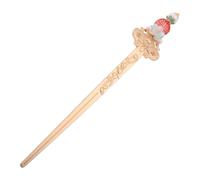 TOPPERFUN Épingles à Cheveux Chinoises Design Élégant Classique en Métal et Cristal avec Nœud Rouge Festif pour Femmes pour Styles Hanfu et Jupe Ma Mian