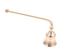 TOPPERFUN Éteignoir à Bougie Vintage en Métal Doré Manche Court Accessoire pour Bougies Parfumées et Chauffe-Plat Outil Sécurisé D’Extinction de Flamme pour Intérieur Prolongateur de
