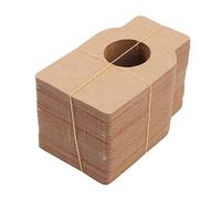 TOPPERFUN Étiquettes Kraft pour Bouteilles de Vin 5.7X8.9Cm Lot de 100 Étiquettes Suspendues en Papier Résistantes et pour Cave à Vin