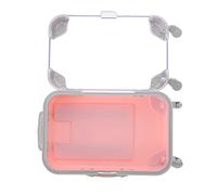 TOPPERFUN Étui à Faux Cils en Plastique Petit Rose Valise Étanche pour Jeunes Filles Rangement Voyage Pratique