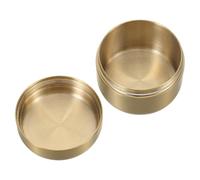 TOPPERFUN Étui à Pilules Rond en Acier Inoxydable Étanche Pilulier de Poche Moyen Format Boîte de Rangement Portable en Métal Couleur Or Mat Organisateur Compact pour Remède et Petits