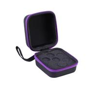 TOPPERFUN Étui De Protection Huiles Essentielles 7 Compartiments 5 ML Compact Portable pour Voyage Paquet Rigide Eva Fermeture Éclair Violette
