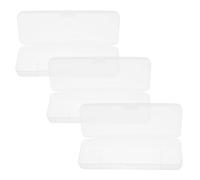 TOPPERFUN Étui de Voyage Transparent 3 Pièces pour Rasoirs, Boîte de Rangement en Plastique Solide, pour Organiser Accessoires de Rasage en Déplacement