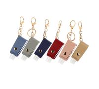 TOPPERFUN Étui Porte-clés en Cuir Pu Léger et Portable pour Bouteille, Pack de 6 Pièces pour Voyage et Usage Extérieur Couleur Aléatoire