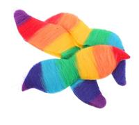 TOPPERFUN Fausses Barbes Fantaisie Arc-en-ciel Pelucheuses Autocollantes, Ensemble de Moustaches Costume 3 Pièces, Accessoires Fête Garçon et Filles Adultes Carnaval Halloween