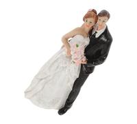 TOPPERFUN Figurine de Gâteau de Mariage Résine Décorations Élégantes pour Couple Mariés Décor Polyvalent pour Anniversaires Cérémonies Européenne de Mariage