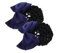 TOPPERFUN Filet à Chignon pour Cheveux Nœud 2 Pièces Taille Unique Tissu Souple Professionnel Femmes Infirmières Hôtesses Employées Coiffure Travail