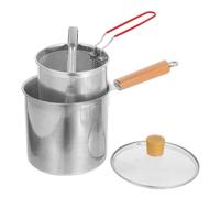 TOPPERFUN Friteuse Profonde Inox 3l avec Panier Amovible et Couvercle, Mini Casserole Polyvalente pour Friture, Cuisson Vapeur et Mijotage, Adaptée la Cuisine Familiale Compacte, Filtre
