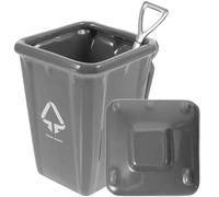 TOPPERFUN Gobelet Poubelle en Céramique avec Couvercle et Cuillère Lot de 2 set de Tasse à Café Multifonction Grise Tasse à Eau de Bureau Réutilisable Pratique pour Usage Quotidien