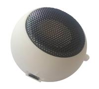 TOPPERFUN Haut-Parleur Externe Version 2.1 USB 0,5 W Rechargeable Blanc | Entrée Audio 3,5mm Intégrée, Câble Déjà Monté, Boîtier ABS et Fer, pour Ordinateur Portable