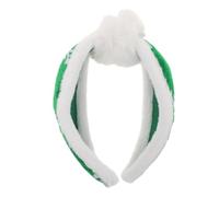 TOPPERFUN Headband Noël Peluche Vert avec Sequins Flocon Élégant et Léger pour Femmes et Filles Accessoires de Fête pour Décoration de Noël