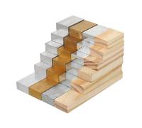 TOPPERFUN Kit de 24 Blocs de Densité Rectangulaires Multi-Matériaux pour Laboratoire Scientifique Ensemble Pédagogique pour Expériences Physiques en Classe Outils Précis pour Étude