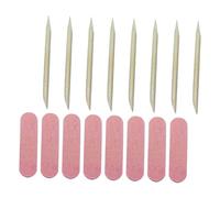 TOPPERFUN Kit Manucure 200 Pièces Petites Limes à Ongles En Bandes 100 Pcs Médiators En Bois 100 Pcs Pour Ongles Naturels Et Faux Usage Professionnel Et Maison