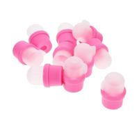 TOPPERFUN Lingettes Dissolvantes pour Vernis Semi-permanent 20 Pièces en Silicone Souple Réutilisables pour Manucure à Domicile et Salon Nettoyage des Ongles