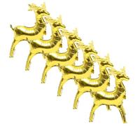 TOPPERFUN Lot de 10 Ballons de Renne de Noël en Film D’Aluminium Doré 815 X 50 CM Décoration Festive 3D pour Fête Accessoires D’Ambiance et Décorations de Scène Ballons pour Maison