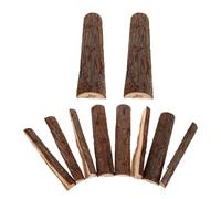 TOPPERFUN Lot de 10 Bûches Décoratives en Bois Naturel Écorce 22 CM pour Cheminée Intérieure et Décoration Rustique de Jardin Bûches Séchées Polyvalentes pour Foyer Barbecue et