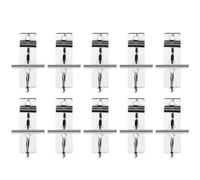 TOPPERFUN Lot de 10 Crochets pour Panneau à Lattes en Fer 6mm X 10cm, Crochets Métalliques Robustes Universels pour Magasin, Supermarché et Garage, à Suspendre Pratique pour Panneaux Muraux