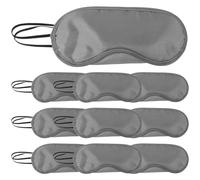 TOPPERFUN Lot de 10 Masques de Sommeil Jetables en Polyester Masque Yeux Occultant Bandeau Élastique Confortable pour Voyage Sieste et Sommeil Profond Couleur Gris Foncé