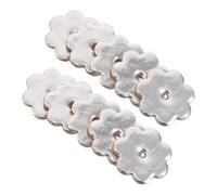 TOPPERFUN Lot de 10 Supports de Mèches Flottantes de Fleur Argentés, Disques Réutilisables pour Lampes à Huile Bouddhistes, Porte-Huile D’autel Adaptés aux Rituels et Décorations
